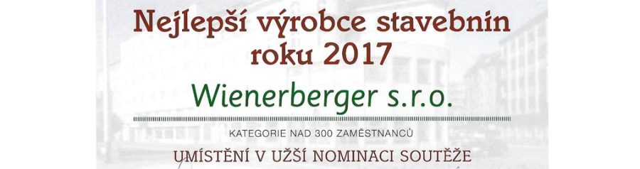 Fotografie z vyhlášení nejlepšího výrobce stavebnin roku 2017 | Vzorový e4 dům | Wienerberger